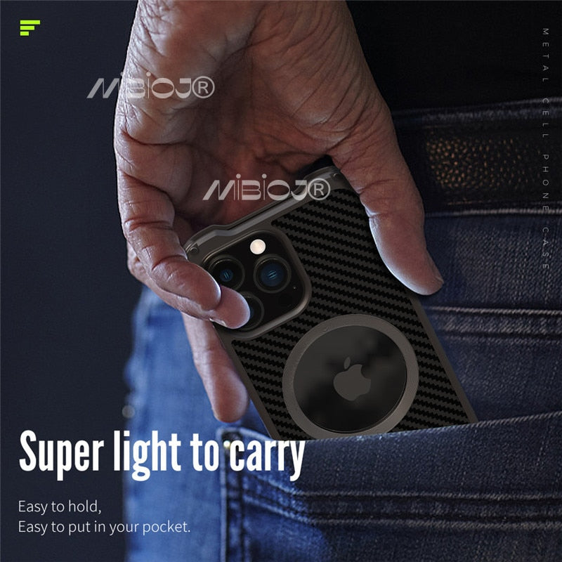 R-JUST Carbon Fiber Metal Case For iPhone - Premium Mobile Phone Cases from R-Just - Just $36.00! Shop now at Dressmycell.com R-JUST Carbon Fiber Metal Case For iPhone - Premium Mobile Phone Cases from R-Just - Just $36.00! Shop now at Dressmycell.com